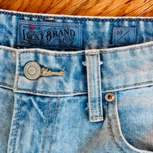 Lucky Brand Patchwork Lucky Pin Jean Shorts - Picture 3 of 7